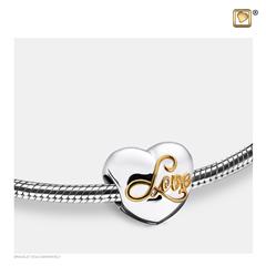 Spell your Love Ashes Bead Pol silver&gold Vermeil