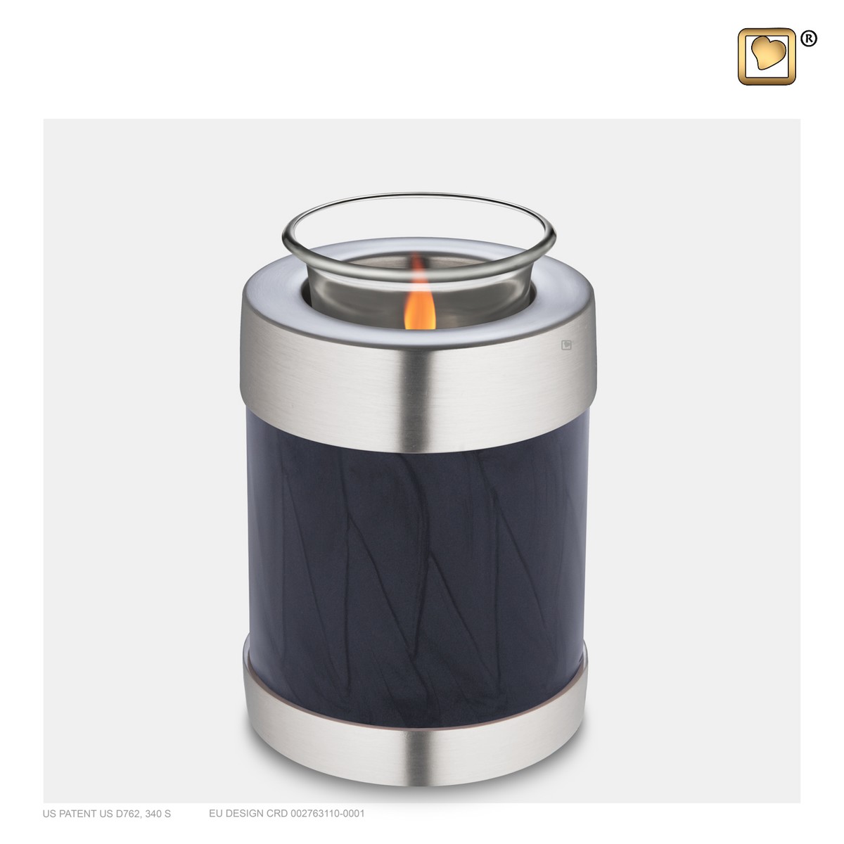 Tealight urn pearl Midnight&Bru Pewter